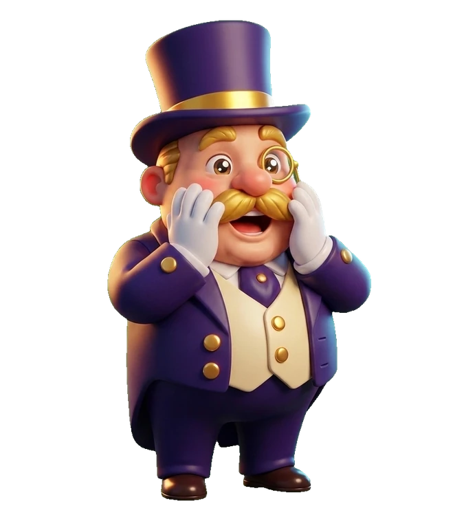 The Tycoon mascot cheering